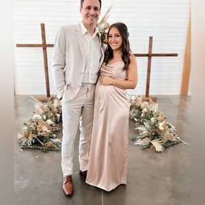 Revelry Maternity Skye Satin Dress